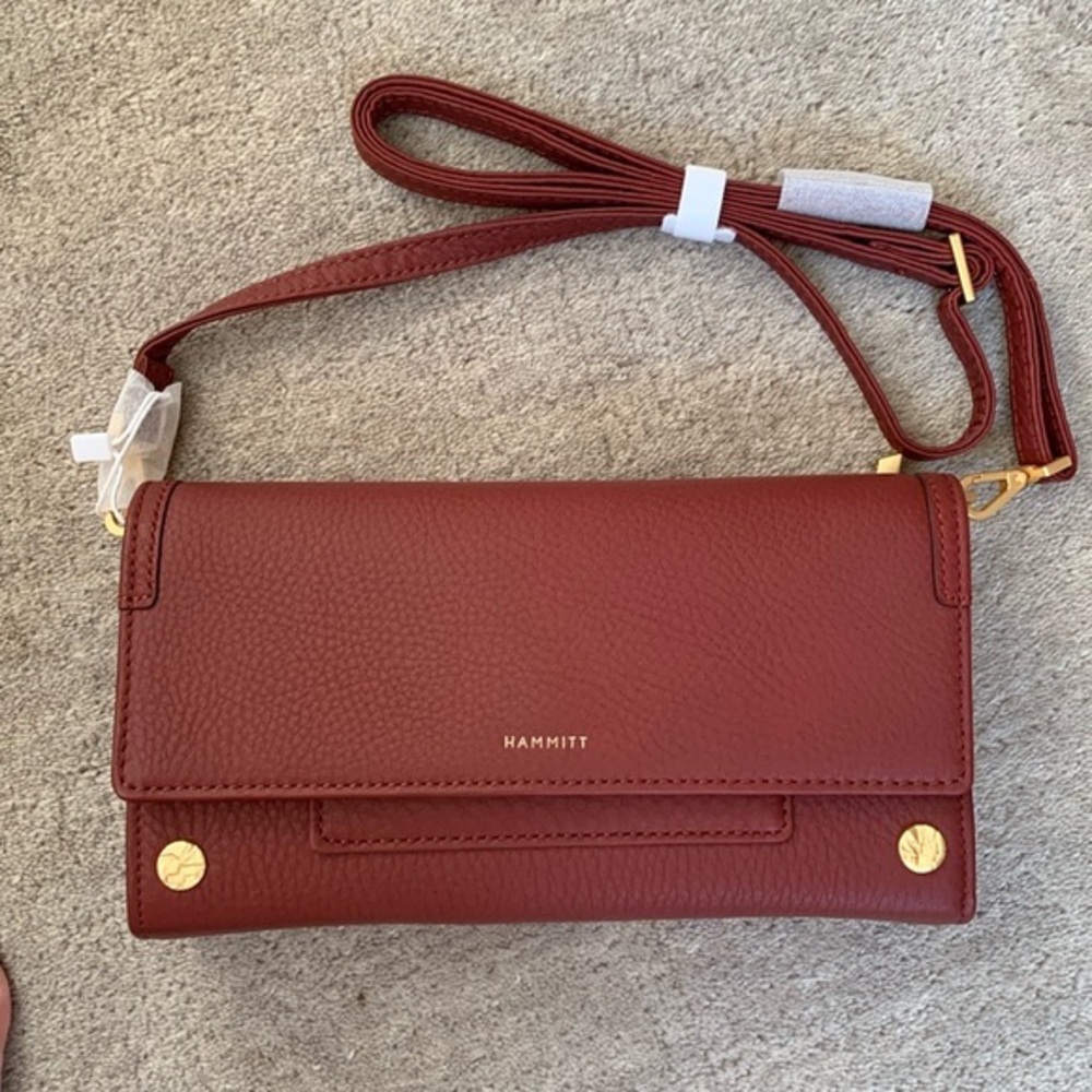 Hammitt AJ in Pomodoro Red with Heirloom Gold Rivets!! Brand New!!!